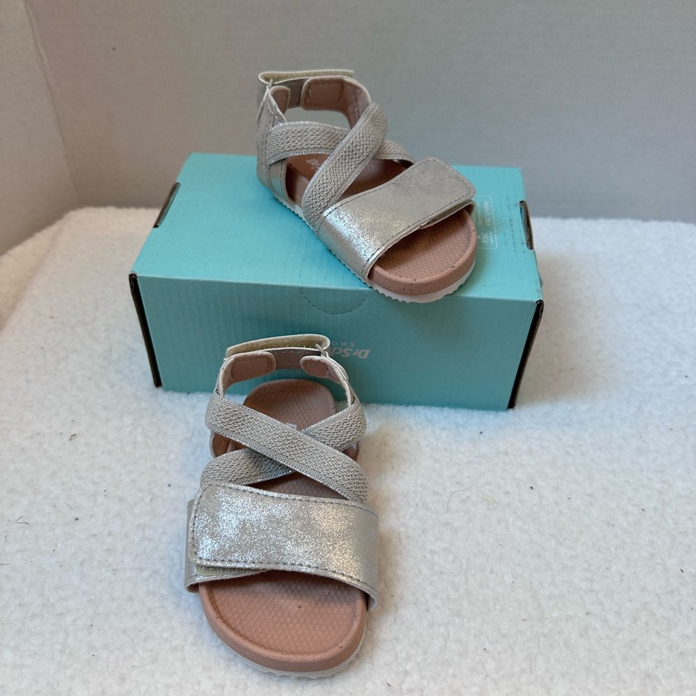 Kids Metallic Gold Strappy Sandals
